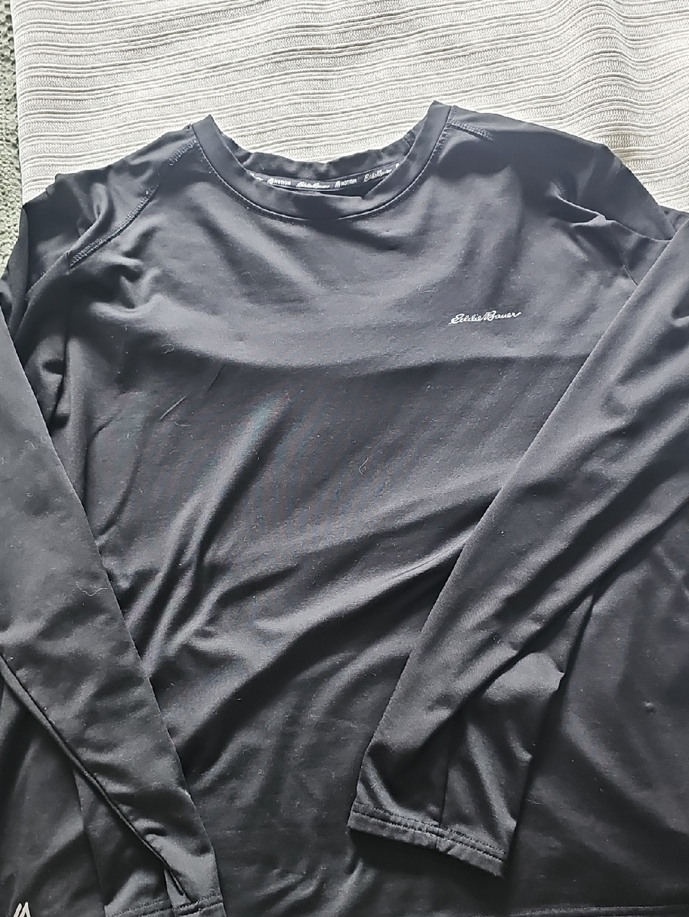 Eddie Bauer Black Long-Sleeve Crew Neck Shirt